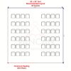 20x20 tent setup with 48 chairs in ceremony seating layout for maximum guest comfort.