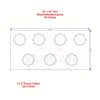 20x40 tent setup with seven 5' round tables and 56 chairs for maximum guest comfort.