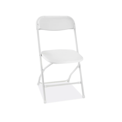 Close-up detail of White Folding Chair