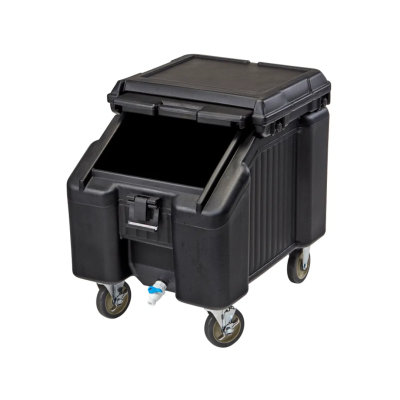Cambro ICS100 ice caddy rental in Vancouver – 100-lb sliding-lid rolling ice bin for event bars.